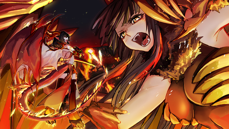 【まもの】ドラゴンだけどキャットファイト！