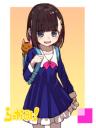千恵のポートレートイラスト